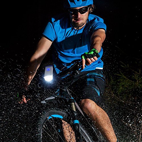 GVDV Fahrradlicht 180 lm Cree LED USB Wiederaufladbar IPX4 Wasserfest 4 Modie STVZO Zugelassen, Silber/Schwarz - 5