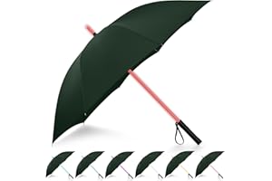 BESTKEE Ombrello a LED dal design spada laser, ombrello nero Star Wars con 7 colori e torcia integrata