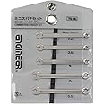 ENGINEER 5 Piece Metric Combination Spanner Set, mini/Small Sizes, 3.2mm, 3.5mm, 4.0mm, 5.0mm & 5.5mm with Wallet TS-06