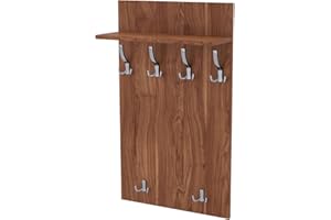 AKKE Maxi Appendiabiti Ingresso Moderno da Parete Muro Guardaroba 100cm x 60cm Borgogna/Chr.