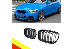 POETRYXIAO Griglia Radiatore Rene Sport Nero Lucido Doppio Ponte per BMW Serie 1 F20 F21 2011-2014, Adatto per BMW Tuning