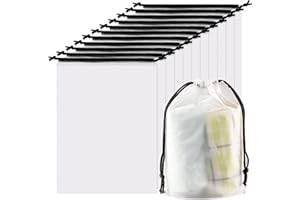 GUOKOFF 30 Pièces Sac à Chaussures de Voyage, 40 x 30cm Housse Chaussures Voyage, Drawstring Shoe Bags, Grand Sac de Rangement pour Chaussures