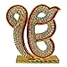 Brass 24 K Gold Plated With Stones Sikh God Ek / Ik ONKAR Car Dashboard Idol Handicraft Statue & Decorative Spritual Puja Vastu Showpiece - Religious Pooja Gift Item & Murti for Gurudwara / Temple / Home Decor / Office / Study Table RS.448.00
