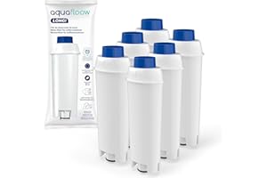 WESSPER Aquafloow Filtro Acqua Compatibile con Macchina da Caffè De’Longhi® DLSC002 Magnifica® S, Eletta®, Dinamica®, PrimaDonna® e Serie ECAM – Filtro Addolcitore Anticalcare per Espresso (6x)