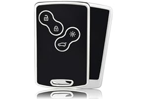 OFFCURVE Car Key Cover Car Key Case Key Fob Cover Car Key Protector 4 buttons Compatible with Renault Clio Scenic Megane Duster Sandero Captur Twingo Koleos Espace Fluence Kadjar Kangoo Laguna