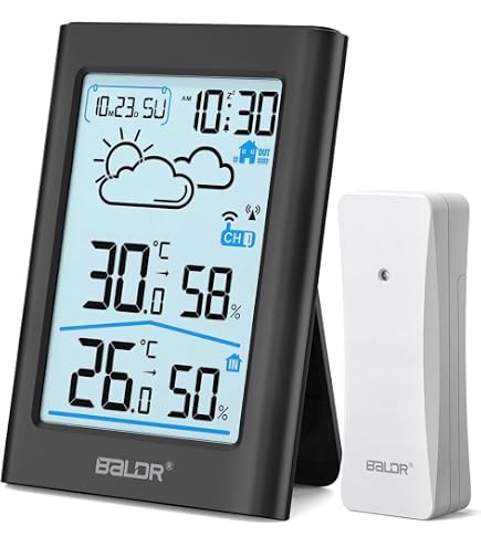 Trevi ME 3108 RC Stazione meteo con sensore esterno per rilevazione temperatura colore bianco - Elettronica radiosveglie
