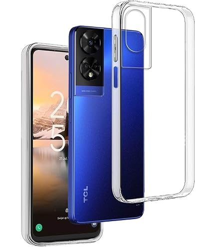 Housse étui Pour TCL 40 NxtPaper 5G - Silicone Transparent Avec Lanière Réglable - Protection Chocs, Légère - Cordon Détachable