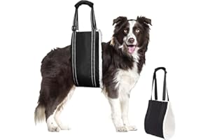 MHwan Tragehilfe Hund, Einstellbare Hunde Tragehilfe für die Unterstützung Von Behinderten und Älteren Hunden, um Sicherheitsunterstützung für Kleine, Mittlere und Große Hunde zu Unterstützen (M)