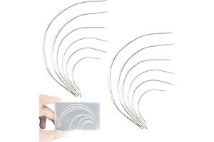 LEEWYOU 12 Piezas Agujas Curvadas,Agujas de Coser a Mano Curvas, Agujas de Coser a Mano de Cuero, Agujas Curvas Surtidas, Agujas de Cuero para uso Doméstico, Agujas Curvas, Agujas de Coser Curvas
