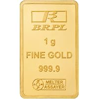 Bangalore Refinery 24k (999.9) 1 gm Yellow Gold Bar