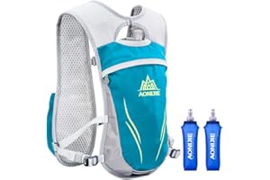 WELLWISE 5.5L Hydration Backpack with Bottles ,Men Women Adjustable Hydration Bike Backpack , Lightweight Sports Backpack for Cycling, Hiking, Running,Mountain