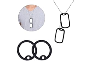 Yardwe Silenziatori Tag Cane in Silicone Per Piastrine Militari Anello Silenzioso Per Dog Tag Riduce Rumore E Protegge Bordi Compatibile Con Taglia Media Set Da 2