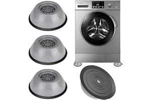 BUDOCI 4Stück Schwingungsdämpfer Waschmaschine,Antirutschmatte Waschmaschine Vibrationsdämpfer Waschmaschine Füße Unterlage Pad Gummi-Fußpolster für Universal Möbel, Bett, Kabinett, Waschmaschine, Trockner