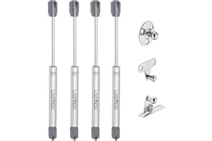 LOOTICH 250N Hydraulique Ressort Piston Vérin à Gaz Amortisseurs pour Porte Armoire Meuble de Cuisine Abattant Pneumatique Soutien Charnière Ouverture Douce Paquet de 4