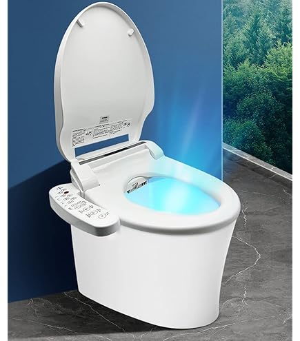 Lotus ATS-800 Elongated Smart Bidet Toilet Seat With Soft Close Lid, White