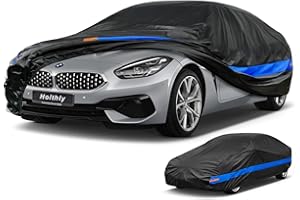 Holthly Autoabdeckung Wasserdicht Atmungsaktiv,Auto-Abdeckplane für Vollgarage,Regen,Sonne,Staub und UV-Schutz.Autoplane passend für Audi TT,BMW Z4,Audi A3,BMW 2er,usw.3M