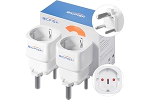 Bigfish Adattatore da Viaggio Sudafrica 2 Pezzi, Adattatore da Viaggio per il Sudafrica, Adattatore Presa Sudafrica, Adattatore Tipo M per il Sudafrica, Lesotho, Swaziland, Namibia, Mozambico