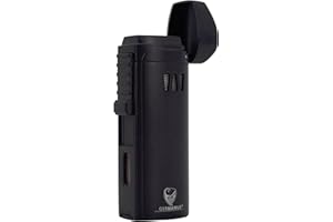 GERMANUS Encendedor VIII, Acero Inoxidable, Negro