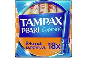 Tampax Compak Perla tampones con aplicador Super Plus, 18 unidades