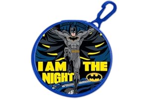 CHARACTEROUTLET Batman Childrens Character Round Zipped Coin Purse with Key Clip Licensed