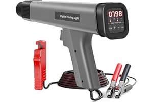 HUUPPHIP Digital Timing Light, 12V Engine Timing Strobe Light, LED Display Automotive Ignition Timing Light, Inductive Petrol Engine Timing Gun, Repair Tool for Car Motorcycle Marine