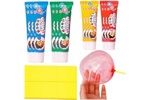 Wudaizhi Pegamento De Burbujas Mágico, Globos De Burbujas, Burbujas Artesanales, Globos De Burbujas Elásticos para Niños, Globos con Pajita, Juego De Fiesta