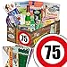 Produktbild DDR Spezialitäten Geschenkset zum 75. Geburtstag mit Geschenkverpackung "Verkehrsschild 75" mit Ostmotiven + GRATIS Geschenkkarten + GRATIS DDR Kochbuch Geschenk Idee für Mann und Frau Geschenkt für manner Spezialitäten aus der DDR ++ Rotkäppchen Piccolo Sekt, Halberstädter Schmalzfleisch, rote Grütze Himbeer Traditionsprodukte Präsentkorb mit Ostprodukten zum 75 Geburtstag Geschenk für Männer Männergeschenke