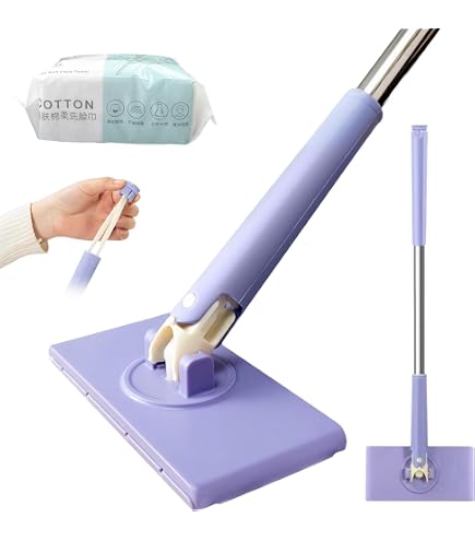 Balai Microfibre à Clip Serrage - 4 Lingettes Réutilisables - Tête Rotative 360° Pour Coins Et Surfaces - 3