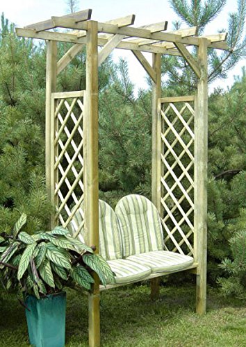 Pergola Lawinia mit Bank - Abmessung: 140 x 65 x 214 cm (B x T x H)