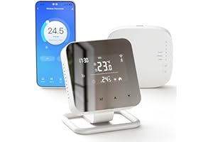 BEOK CONTROLS Termostato programable Diario, con batería Digital Inteligente, cronotermostato WiFi Inteligente, Apto para calderas de Gas, Compatible con Alexa y Google Assistant - Control Tuya