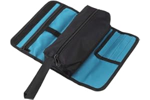YOSOO HEALTH GEAR Sac à Outils Enroulable, Sacoche Rangement Outils, Petit Sac à Outils Vide, Trousse à Outils, Pliable Enroulable Poches Rouleau Trousse Outillage Pliant Kit de Réparation Organisateur