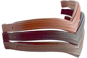 SIE EQUESTRIAN Channel Leather Frontal en cuir décoré avec des perles et des cristaux, en forme de V (38,1 cm), noir