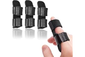 BDEPSTR 3 Pezzi Stecche per le Dita, Tutore Dito a Scatto, Stecca Dito Mano Regolabile con Fascia in Alluminio Integrata per Rotture, Distorsioni, Artrite e Tendiniti, Unisex