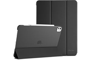 ProCase for iPad Pro 13 Inch Case M5 2025/ M4 2024, Smart Cover iPad Pro M5 M4 Case 13 Inch, Slim Stand Translucent Hard Shell Back, Supports Touch ID, Auto Wake/Sleep -Black