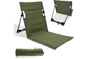 bechoanigel Chaise de Sol, avec Support Dorsal, Tapis de Plage Pliable, Tissu Oxford 600D, légère, Chaise de Sol, siège Durable et Portable, pour arrière-Cour, randonnée, Pique-Nique, extérieur