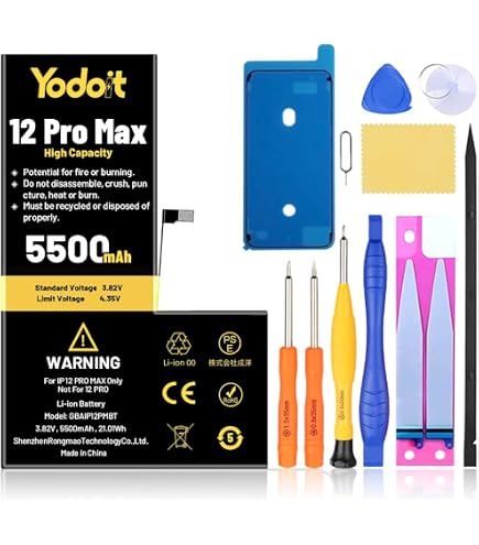 Batteria Per IPhone 12/12 Pro - Capacit&agrave; 2815 MAh, Garanzia 24 Mesi, Ricambio Di Alta Qualit&agrave;