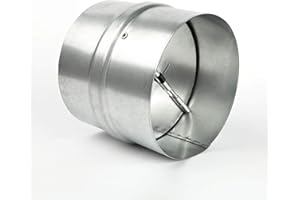 neverest RK 160 mm Raccord de Ventilation en Acier Galvanisé Avec Clapet Anti-retour et Joint en Caoutchouc