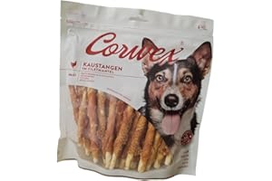Corwex Kaustange (500g, Huhn) mit Fleisch ummantelt, Getreidefreie, Premium Kausnack für Sensible Hunde