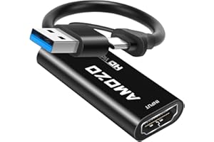 Newhope Video Capture Card, 4K HDMI to USB/USB-C Capture Card, 1080P HD 30fps Live and Record Video Audio Grabber for Gaming, Streaming, Teaching, Video Conference