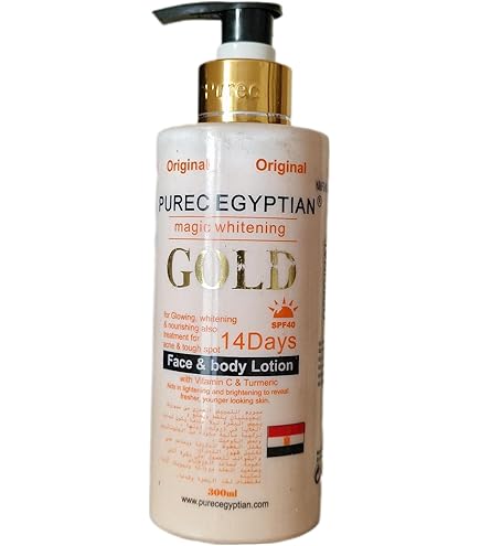 Pure Egyptian Secret Gold 14 Days Face & Body Lotion 400 ml with SPF20, Egg Yolk, L- Glutathione, Licorice - 400 ml : Amazon.co.uk: Beauty Pure Egyptian Secret Gold 14 Days Face & Body Lotion 400 ml with SPF20, Egg Yolk, L- Glutathione, Licorice - 400 ml : Amazon.co.uk: Beauty