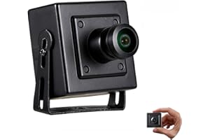 Revotech Mini Fisheye Caméra IP de Sécurité, HD 3MP Caméra Intérieure Objectif 1,44 mm 180 Degrés Vue à Distance P2P Caméra Vidéo CCTV H.265 (I706-4 Noir)