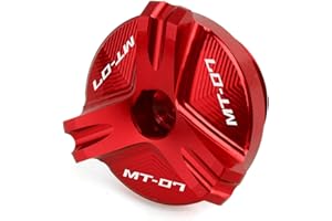 CCYYMOWOK Motorrad Öleinfüllstopfen Motorsteckerabdeckung passend für MT07 MT-07 Tracer 7/GT FZ07 2014-2021 2022 2023 2024 2025 MT07 MT 07 Zubehör Motoröl-Einfülldeckel (Rot)