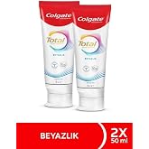 Colgate Total Aktif Koruma Beyazlık Diş Macunu, 50 ml, 2'li Set