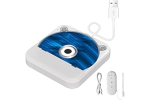 Bekasa Reproductor de cd portátil para coche, puerto USB AUX, unidad de CD externa, blanco, incluye mando a distancia y caja de conversión de audio