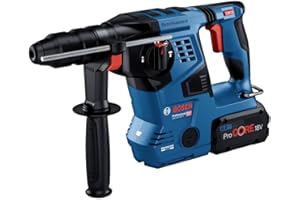 Bosch Professional 18V System perforateur sans-fil GBH 18V-28 CF (avec poignée auxiliaire, tube de graisse, mandrin automatique, calage L-BOXX, L-BOXX)