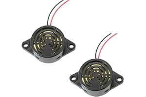 leruiyezs Buzzer 12V Puissant Piézo Électronique Continu DC 3-24V Étanche 100 DB Haute Intensité Alarme Sonore pour Voiture Moto Oubli Phare Système Avertisseur Sécurité Extérieur