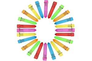 Bkrdty Penne Multicolore 24 Pezzi Retrattile 10-in-1 Colorate Mini Shuttle per Ufficio Scuola Forniture Studenti