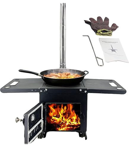 Poêle De Camping Wiltec – Acier – Démontable – 540x810x2387 Mm (Réf. 65400)