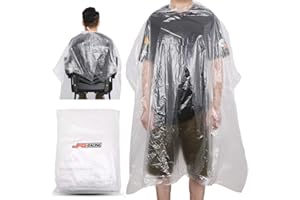 AnXin 100 mantelle usa e getta impermeabili per parrucchieri e barbieri, per shampoo, taglio dei capelli e barba (51"x 63")