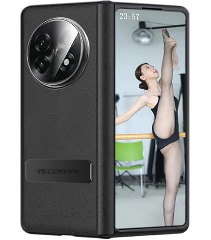 Custodia Scrub PC Fold Per Oppo Find N5 Con Staffa Metallica Lenti E Protezione Cerniera – Colore Argento